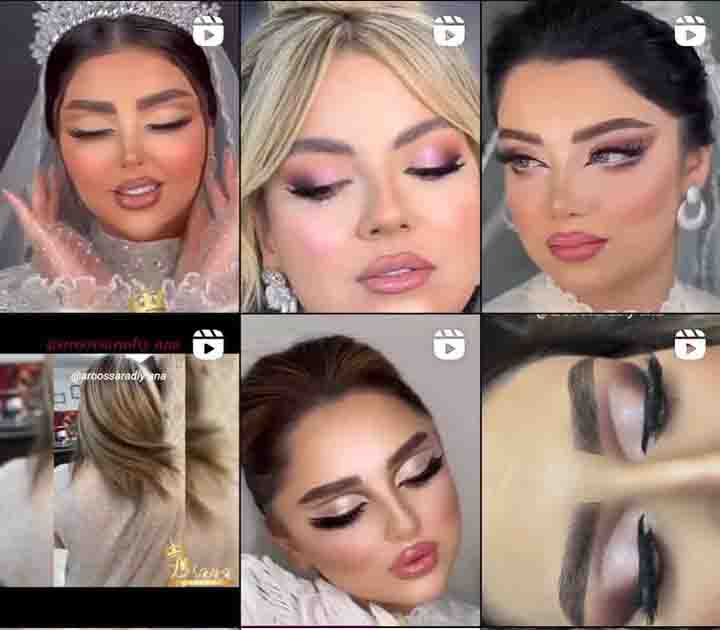 نمونه کار میکاپ در عروس سرای دیانا